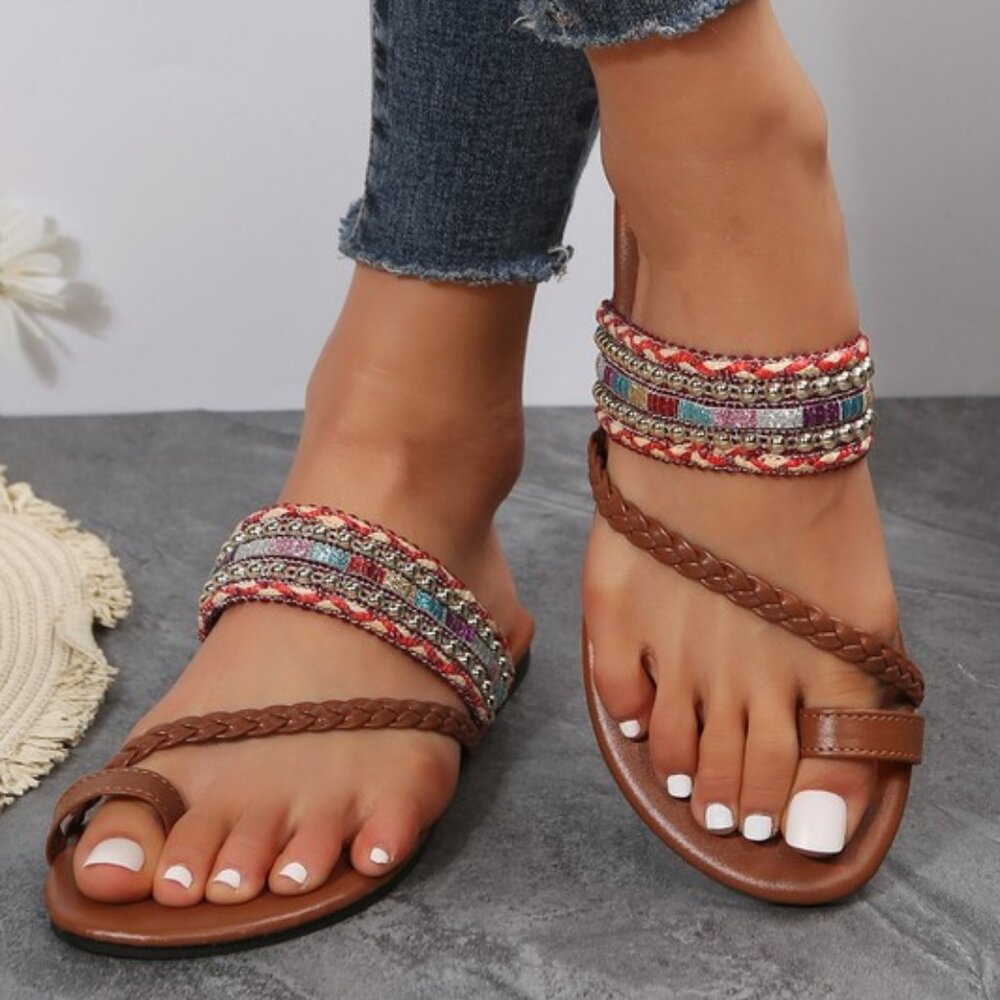 Tribal Toe Ring Sandal - Picture 4 of 5